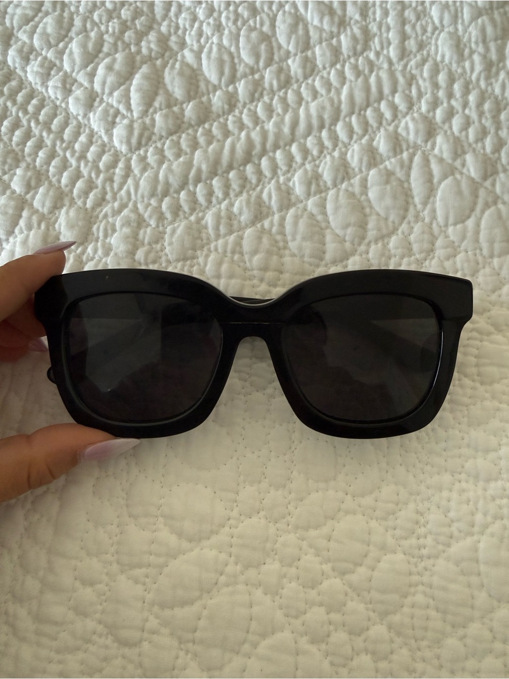 Diff Eyewear Black Oversized Square Sunglasses